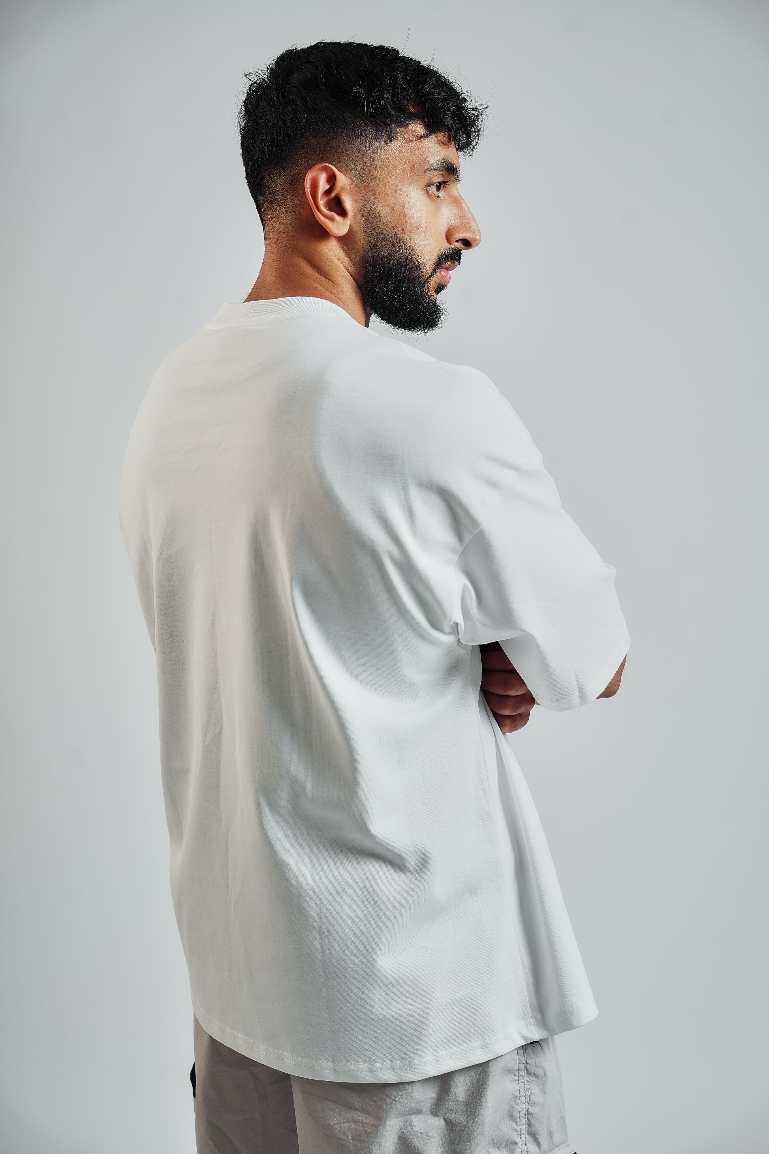 Oversized Branded Tee White